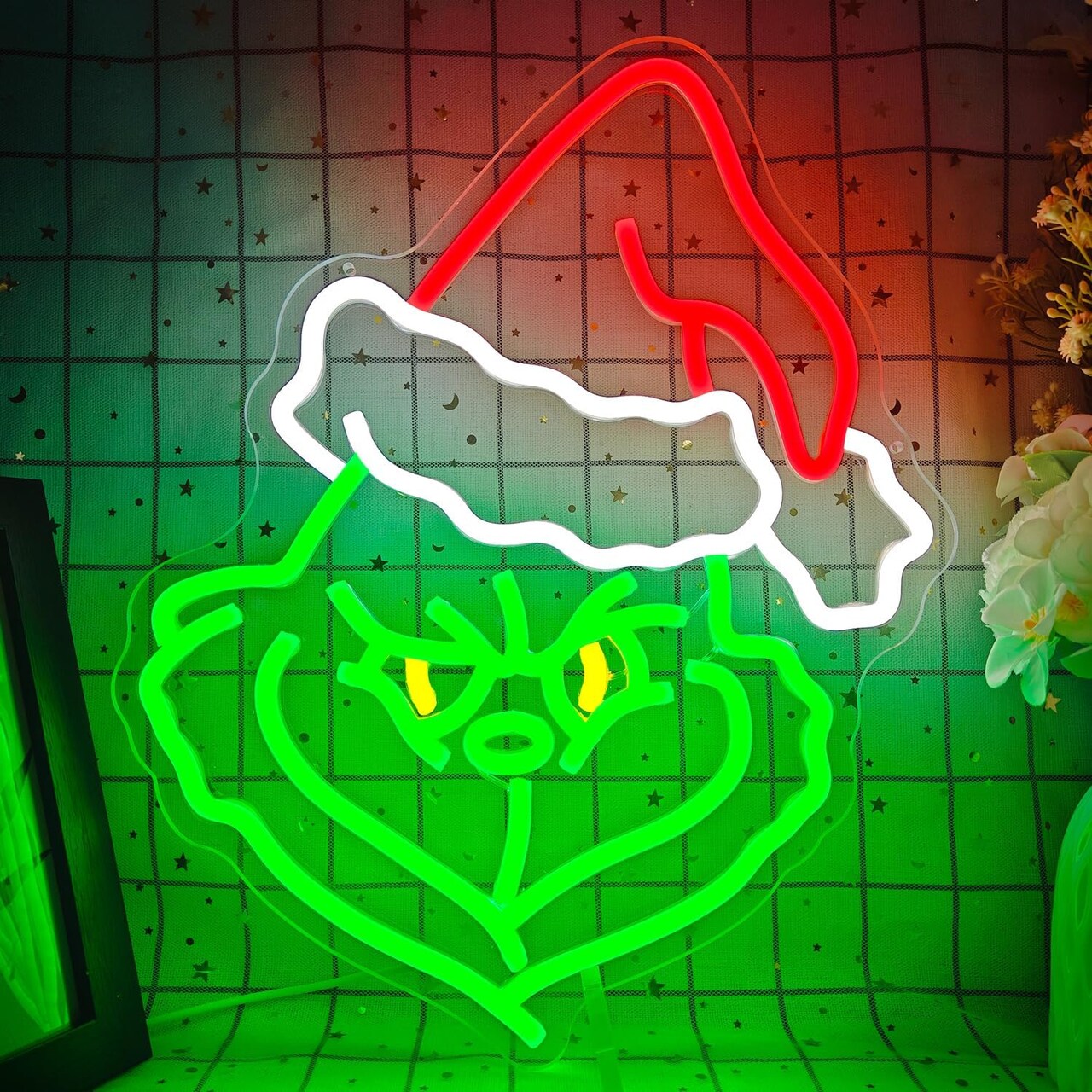 Christmas Neon Sign Cartoon Christmas Neon Light Sign Christmas LED Signs for Wall Light Up Signs for Home Party Neon Wall Light Decor Xmas Gift